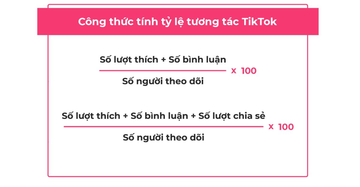 tính tỷ lệ tương tác trên TikTok