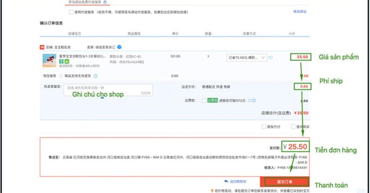 Bước 4_ Đặt hàng và thanh toán