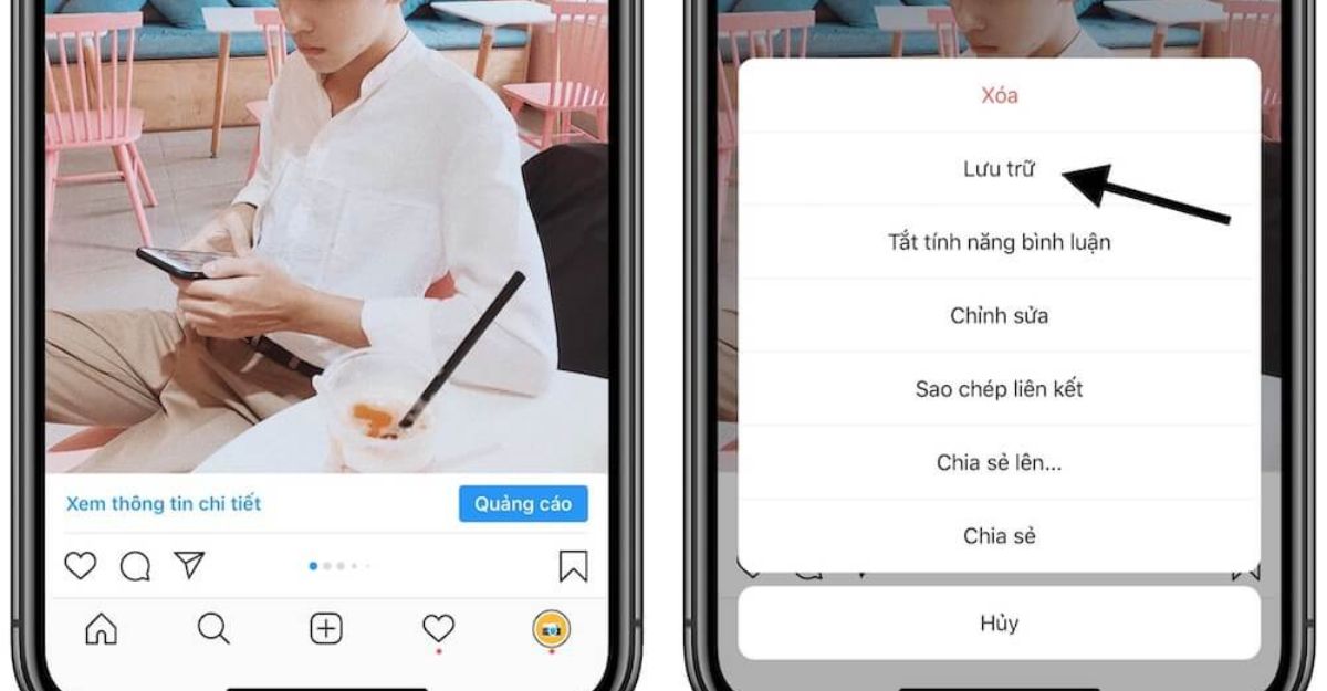 Cách ẩn bài viết trên Instagram của mình