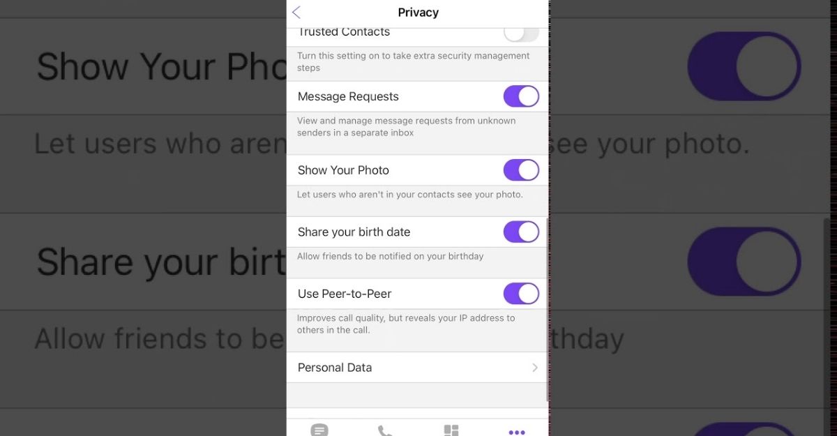 Cách ẩn ngày sinh trên Viber