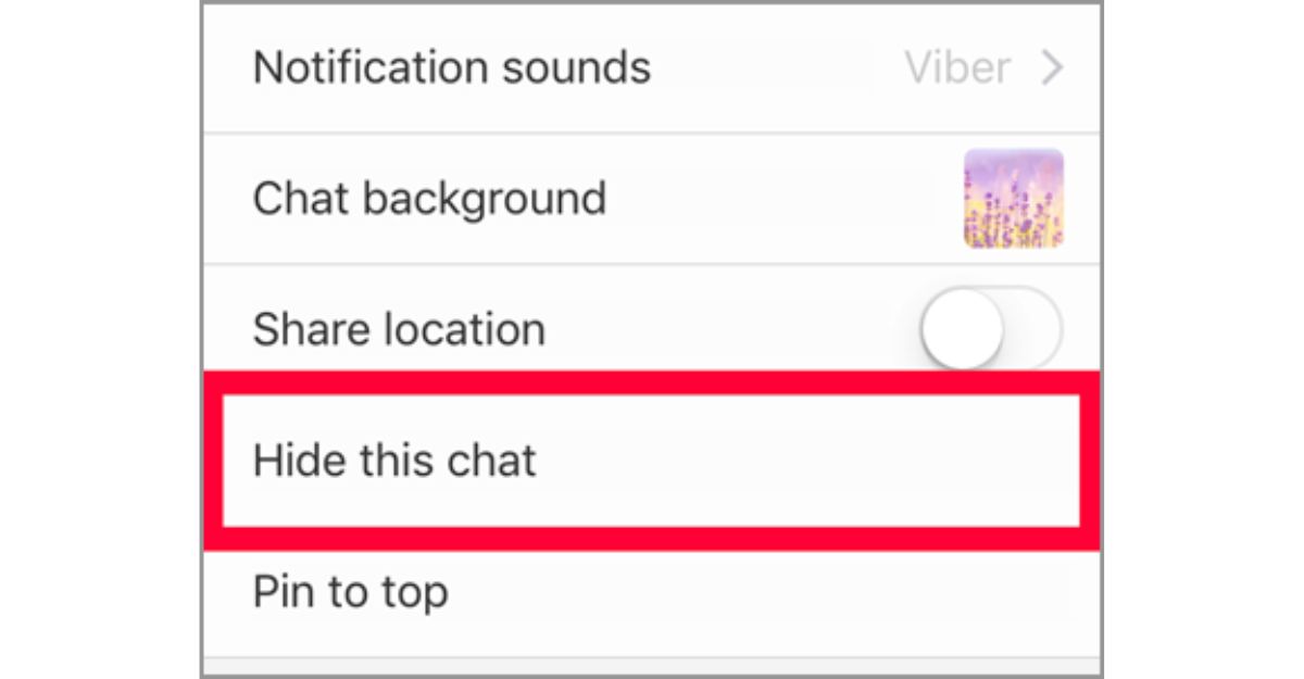 Cách ẩn tin nhắn Viber