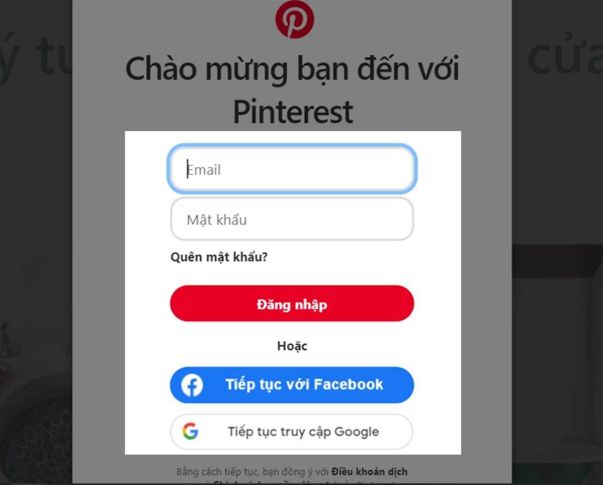 Cách bật tính năng tin nhắn trên Pinterest bước 2