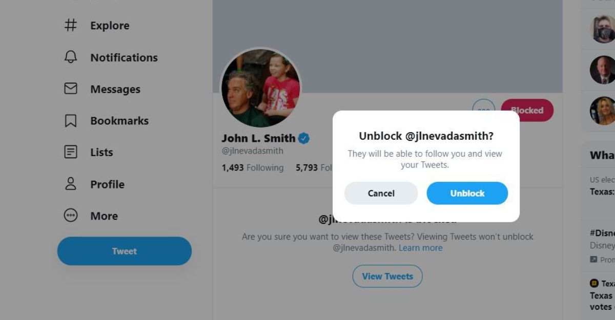 Cách bỏ chặn trên Twitter