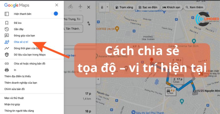 Cách chia sẻ tọa độ vị trí hiện tại cho người khác