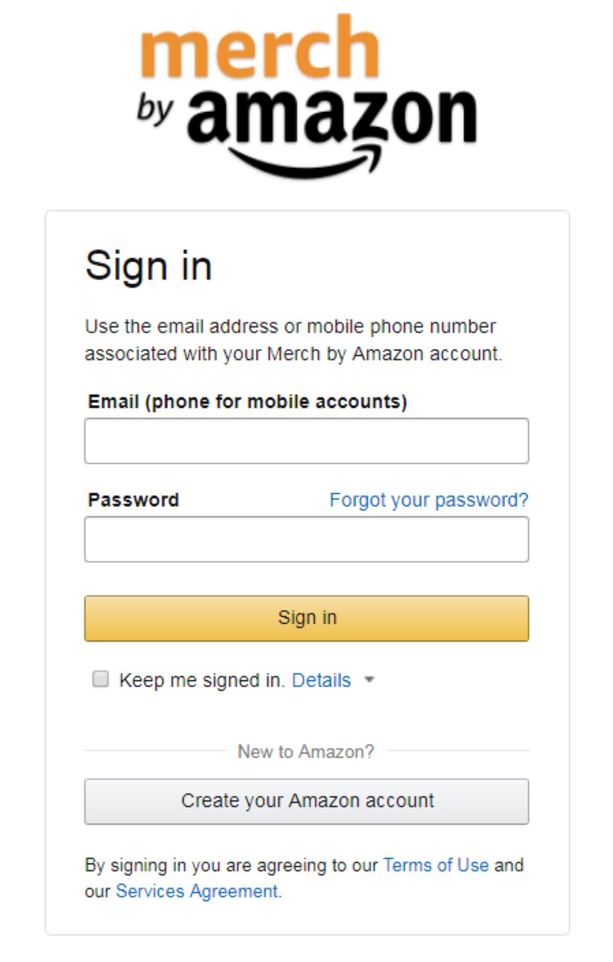 Cách đăng ký tài khoản Merch Amazon bước1