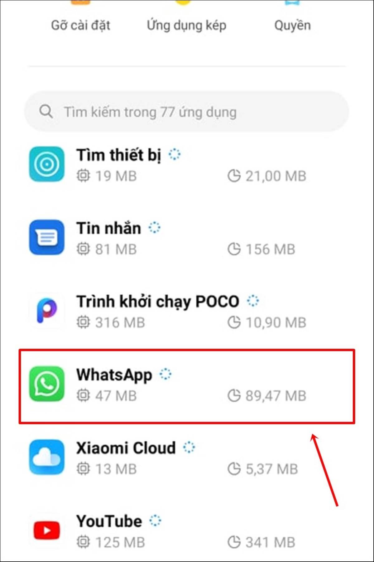 Cách đăng xuất Whatsapp tạm thời Android bước 3