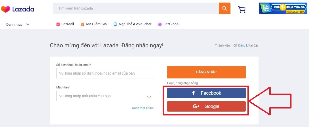 Cách đăng xuất tài khoản Lazada trên thiết bị khác bằng thiết bị di động bước3