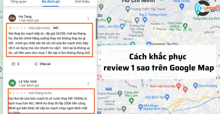 Cách khắc phục review 1 sao trên Google Map