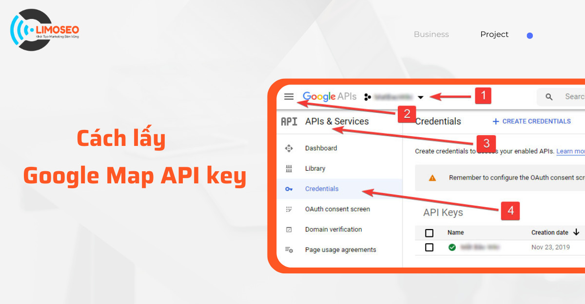 Cách lấy Google Map API key