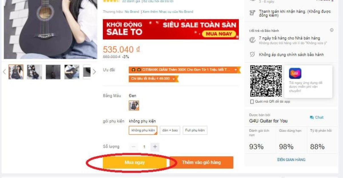 Cách mua 2 sản phẩm trên lazada giống nhau