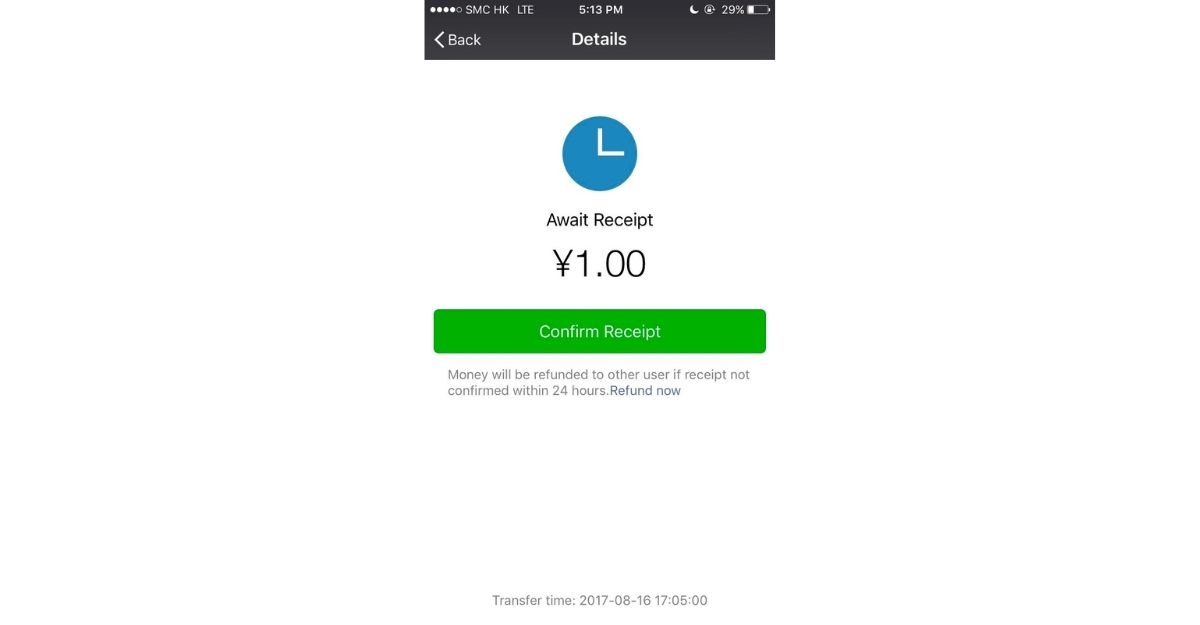 Cách nhận tiền từ Wechat