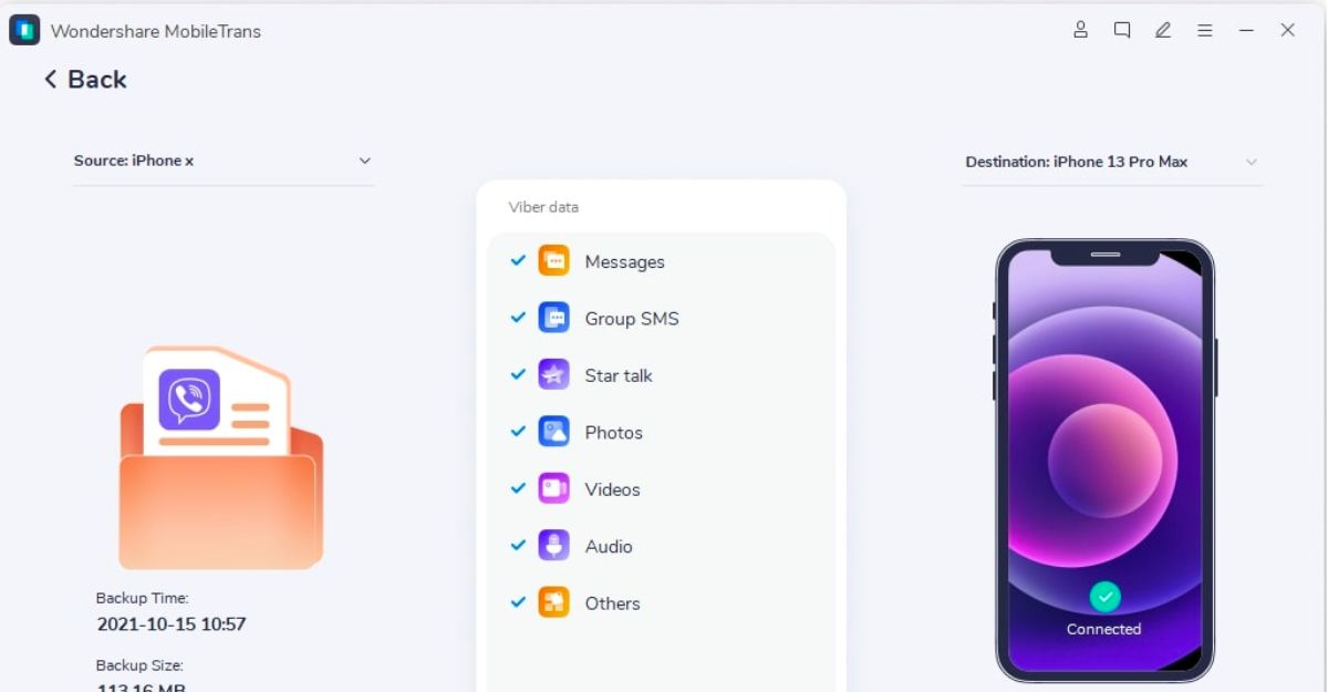 Cách sao lưu, khôi phục và đồng bộ tin nhắn Viber bằng phần mềm MobileTrans