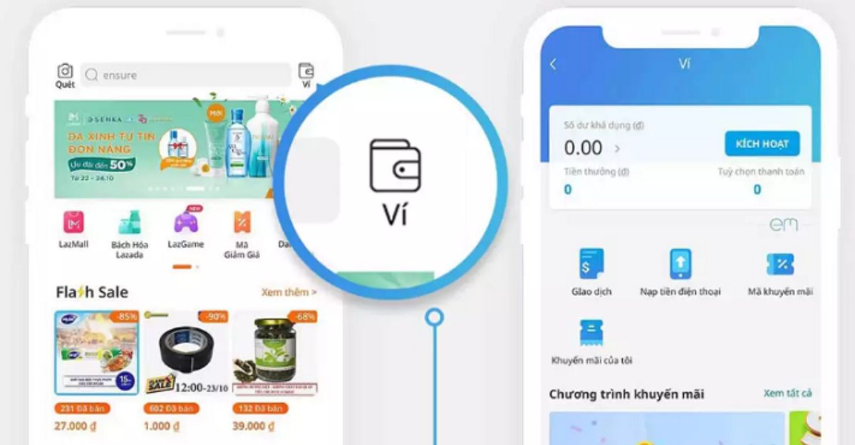 Cách sử dụng ví eM Lazada