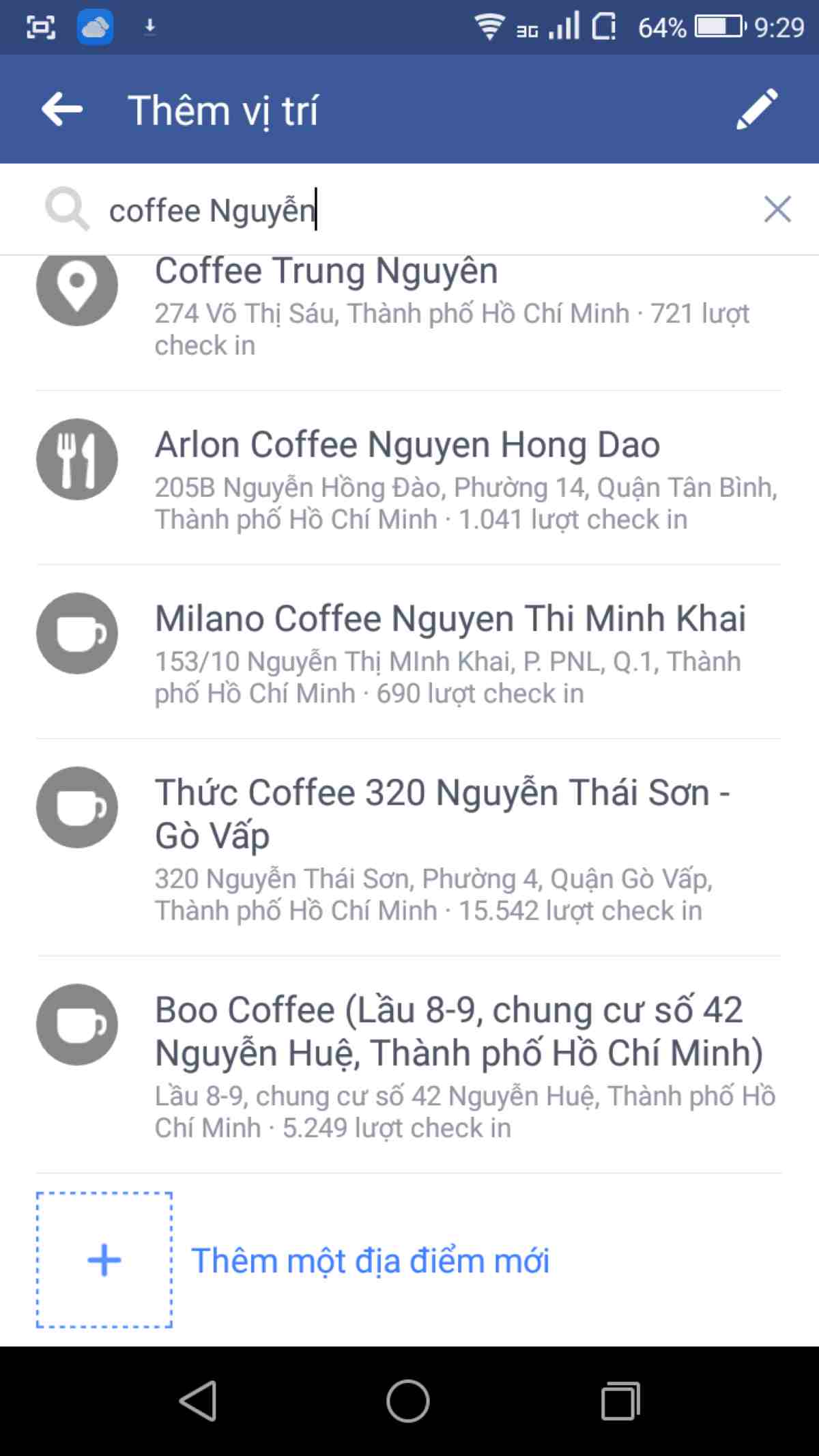 Cách tạo địa điểm trên instagram bước 2
