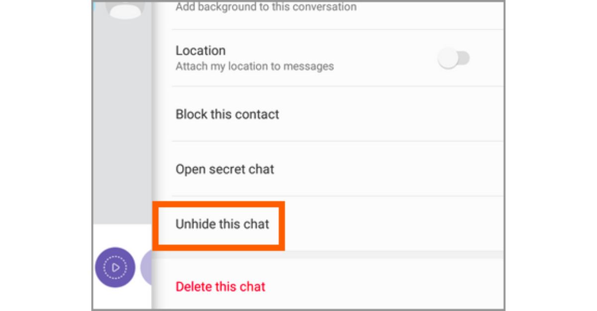 Cách tìm mở và bỏ ẩn tin nhắn Viber