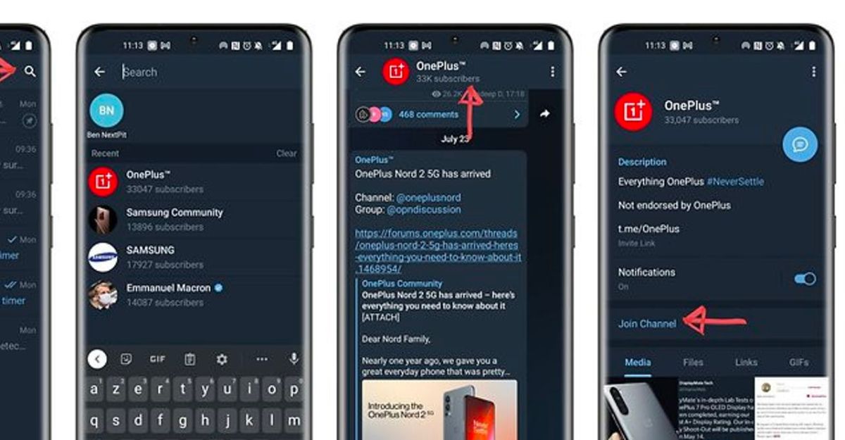 Cách tìm nhóm trên Telegram bằng thanh tìm kiếm