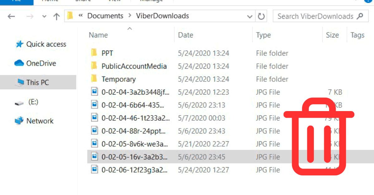 Cách xóa ảnh trên Viber trên Windows