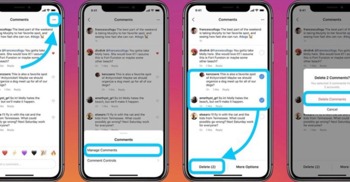 Cách xóa nhiều bình luận cùng lúc trên Instagram
