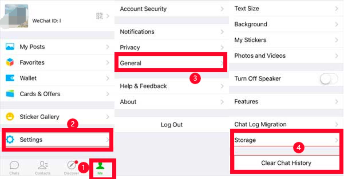 Cách xóa tin nhắn WeChat