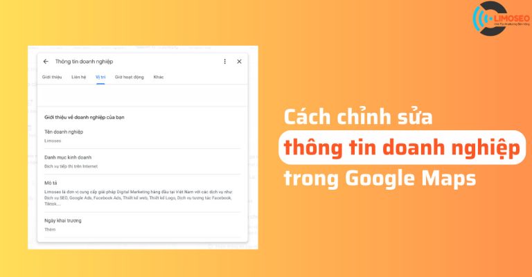 Chỉnh sửa thông tin doanh nghiệp trong Google Maps