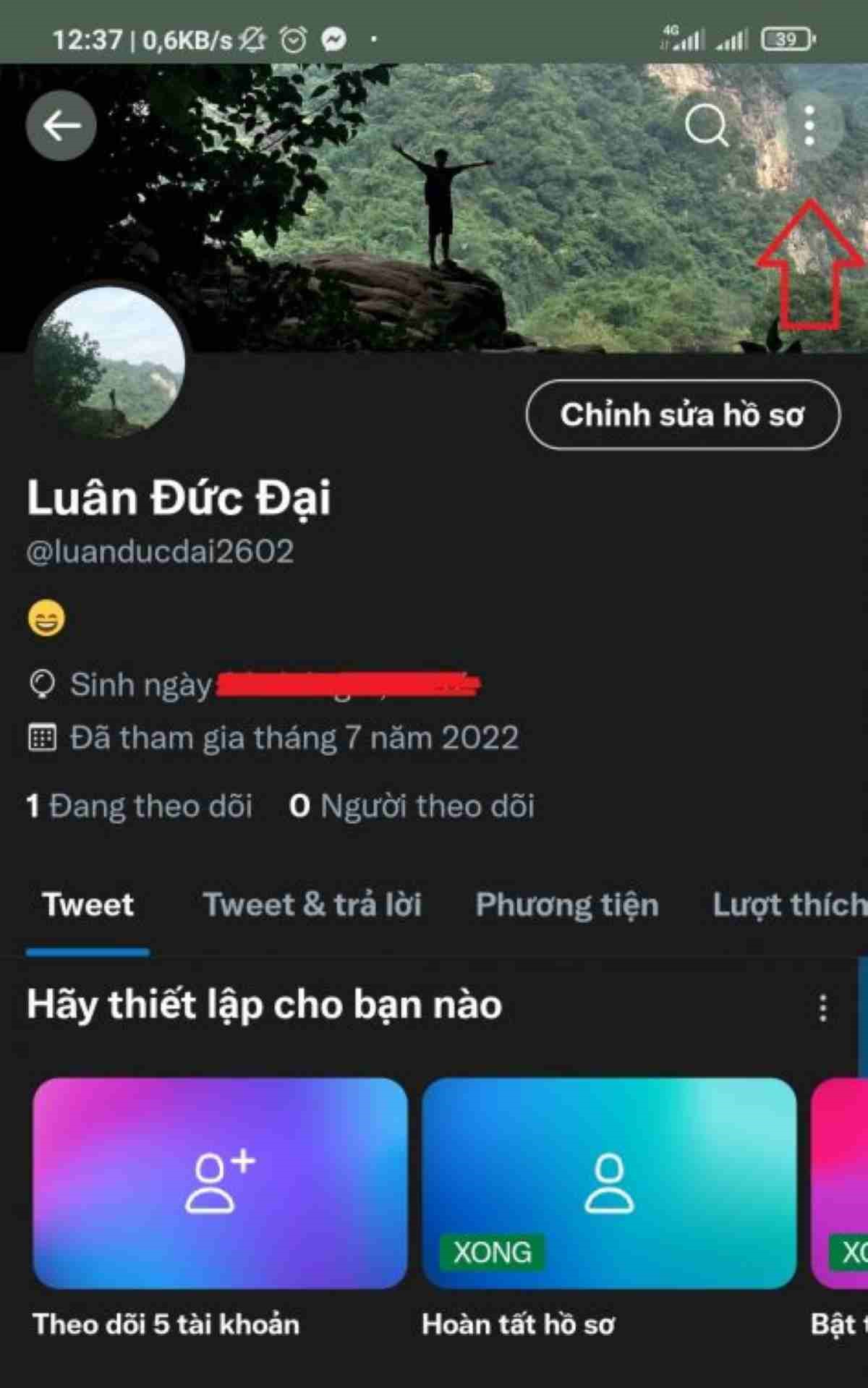 Hướng dẫn cụ thể cách copy link Twitter trên điện thoại di động b4