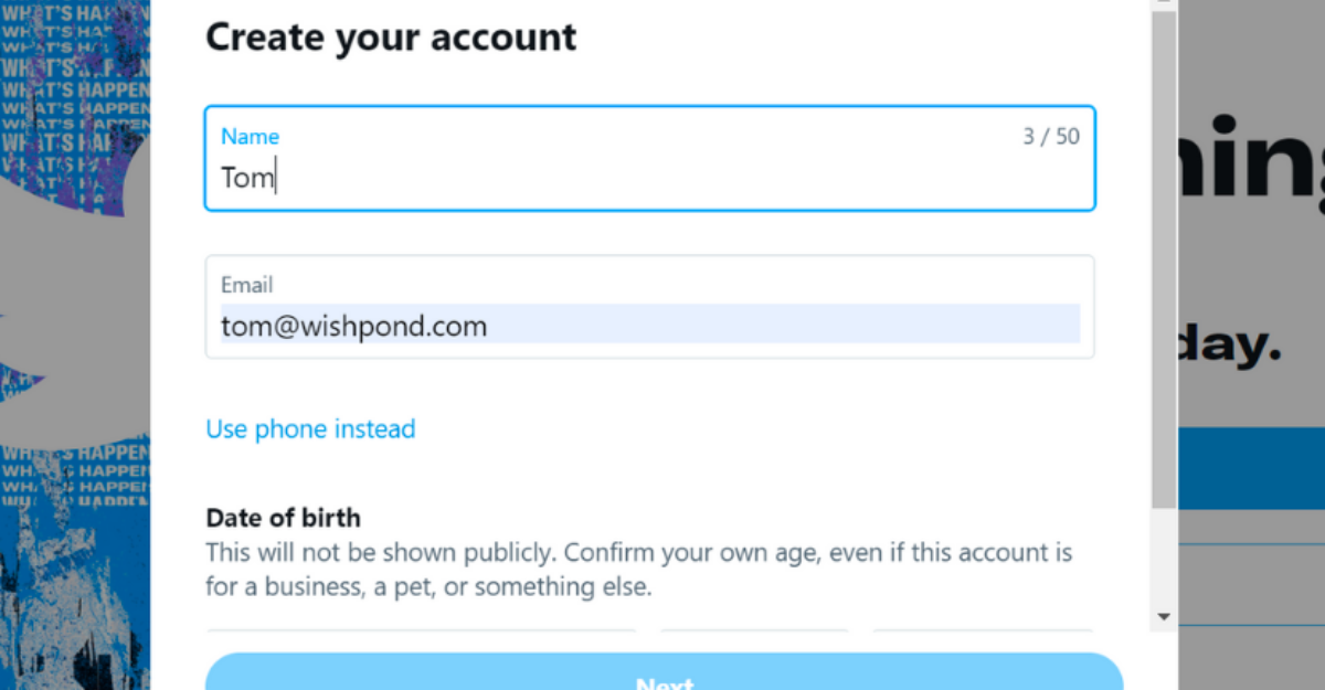 Hướng dẫn đăng ký Twitter không cần số điện thoại trên máy tính
