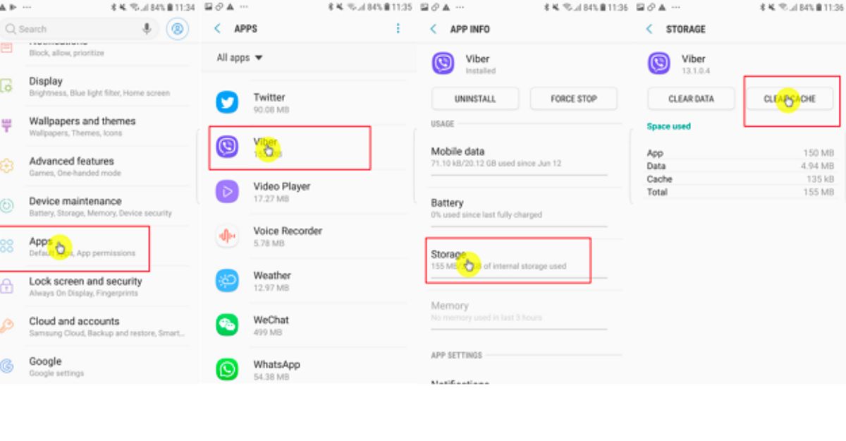 Kiểm tra và dọn dẹp bộ nhớ cho thiết bị - không tải được file trên Viber