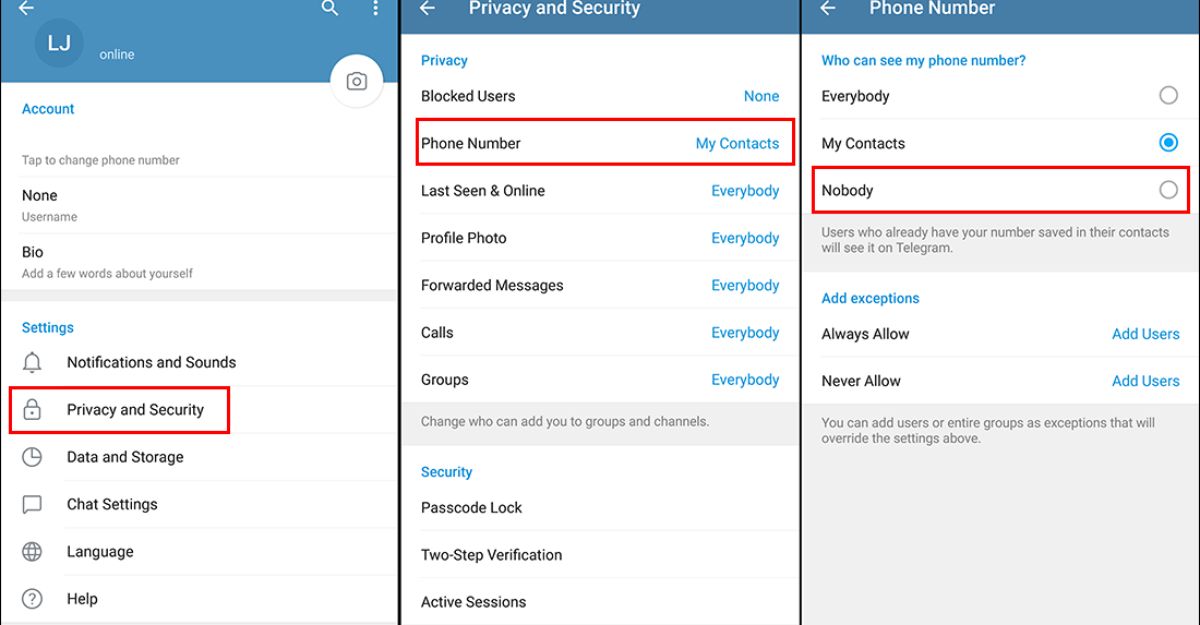 Lợi ích của việc ẩn đi số điện thoại cá nhân trên Telegram