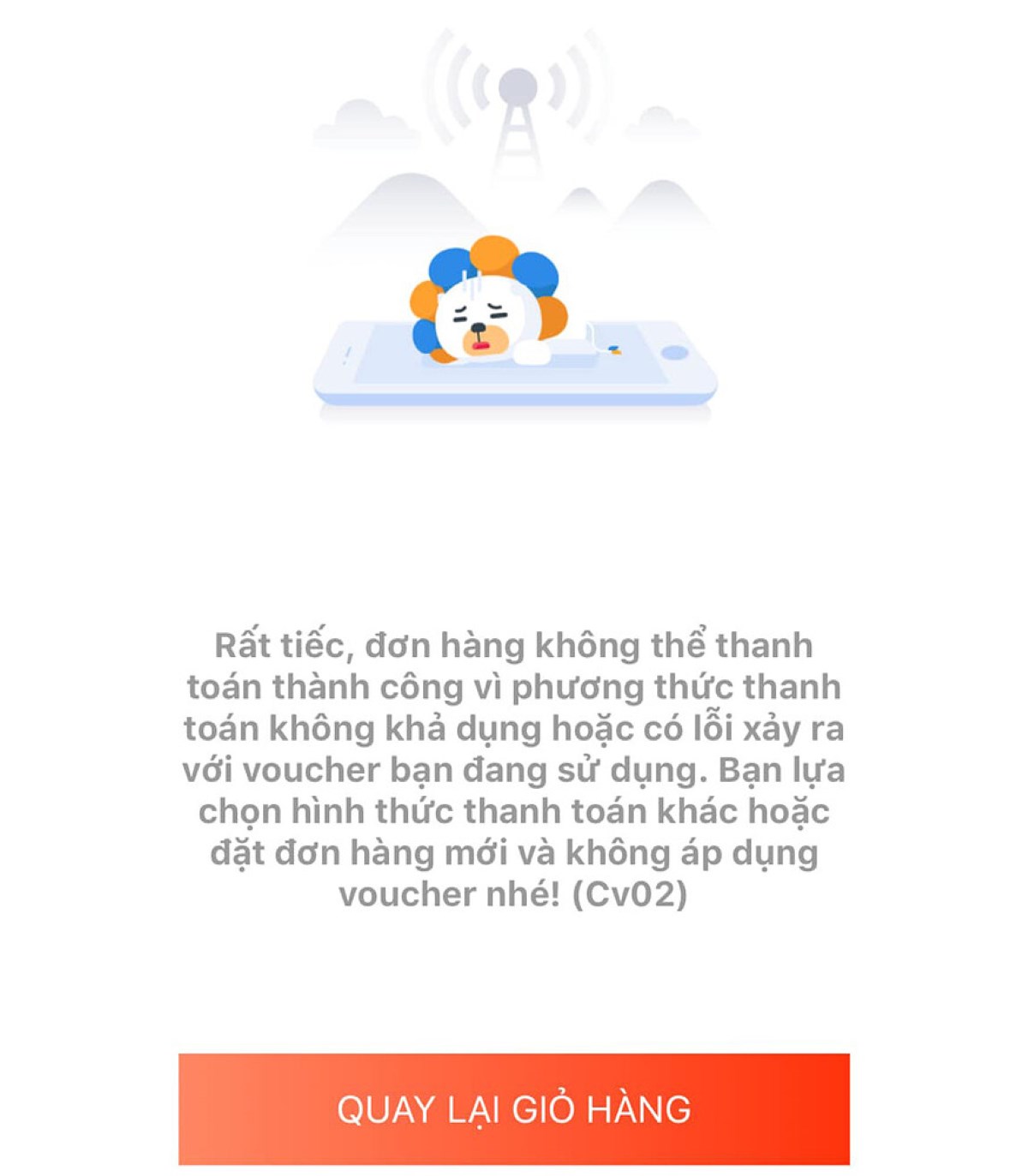 Một số lỗi hệ thống khác CV02