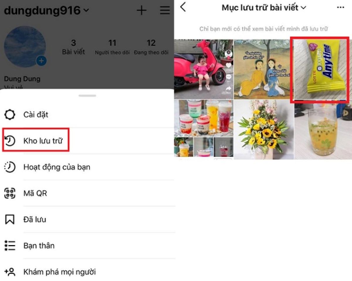 Phương pháp khôi phục ảnh đã lưu trữ trên Instagram bước 2