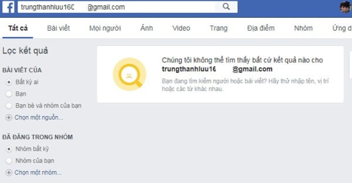 Sử dụng email hoặc số điện thoại liên kết với Instagram để tìm kiếm trên Facebook