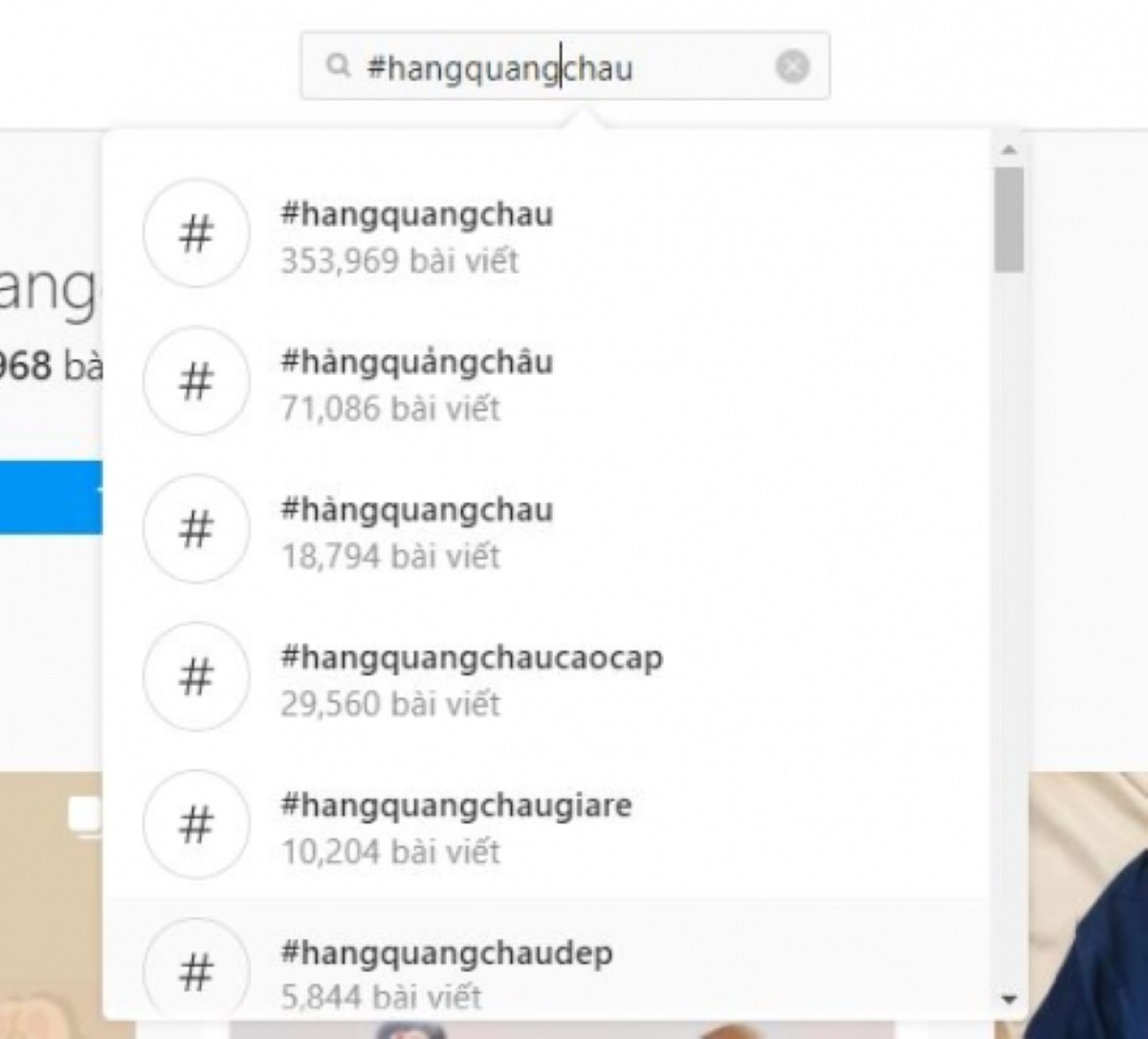 Sử dụng hashtag và tìm kiếm