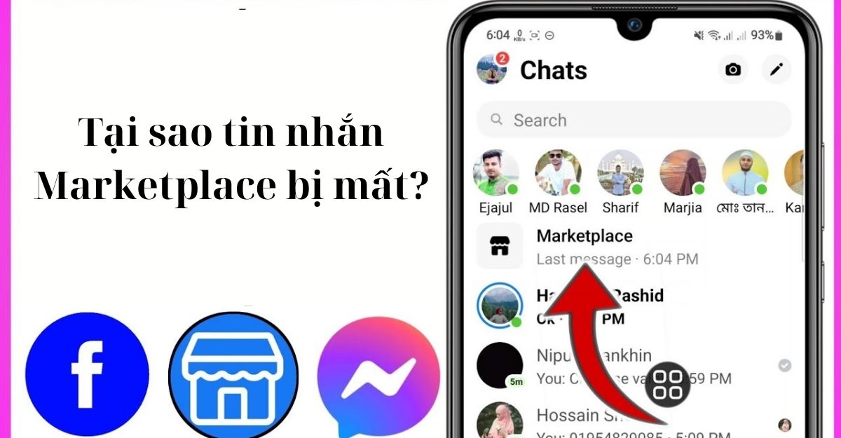 Tại sao tin nhắn Marketplace bị mất
