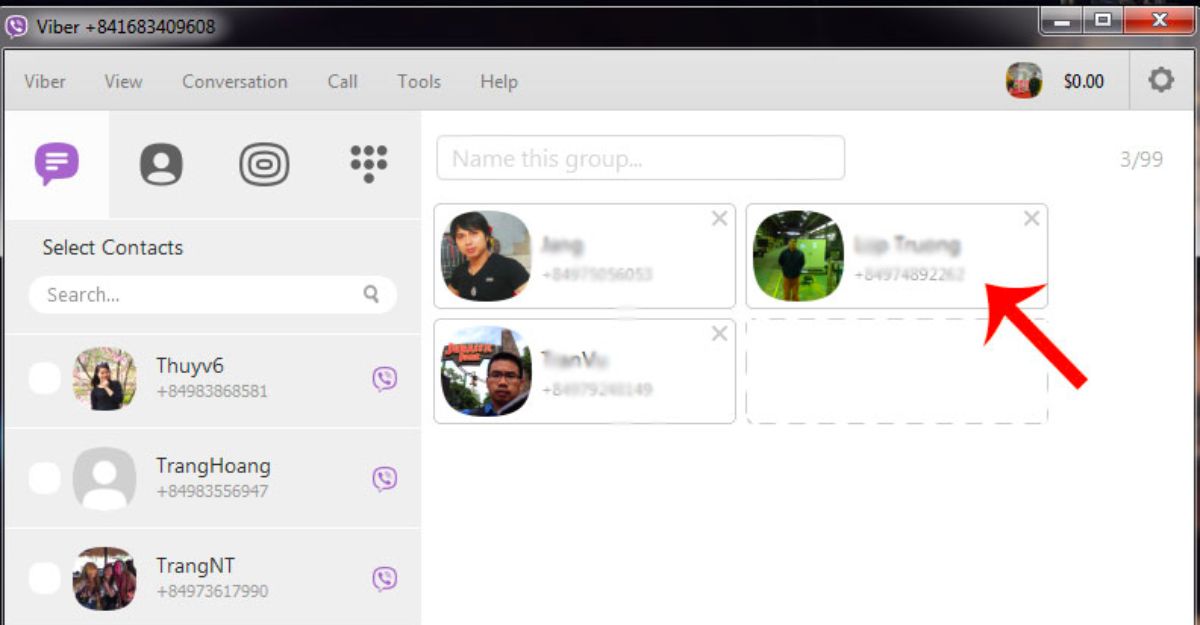 Tạo nhóm chat trên Viber