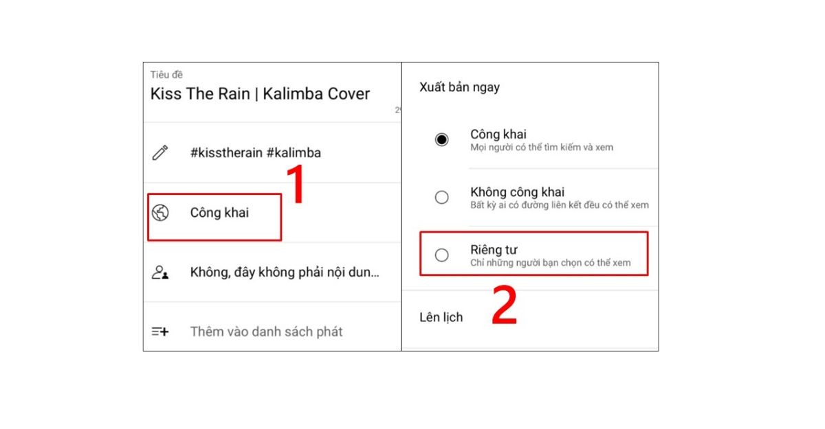 cách ẩn video trên youtube
