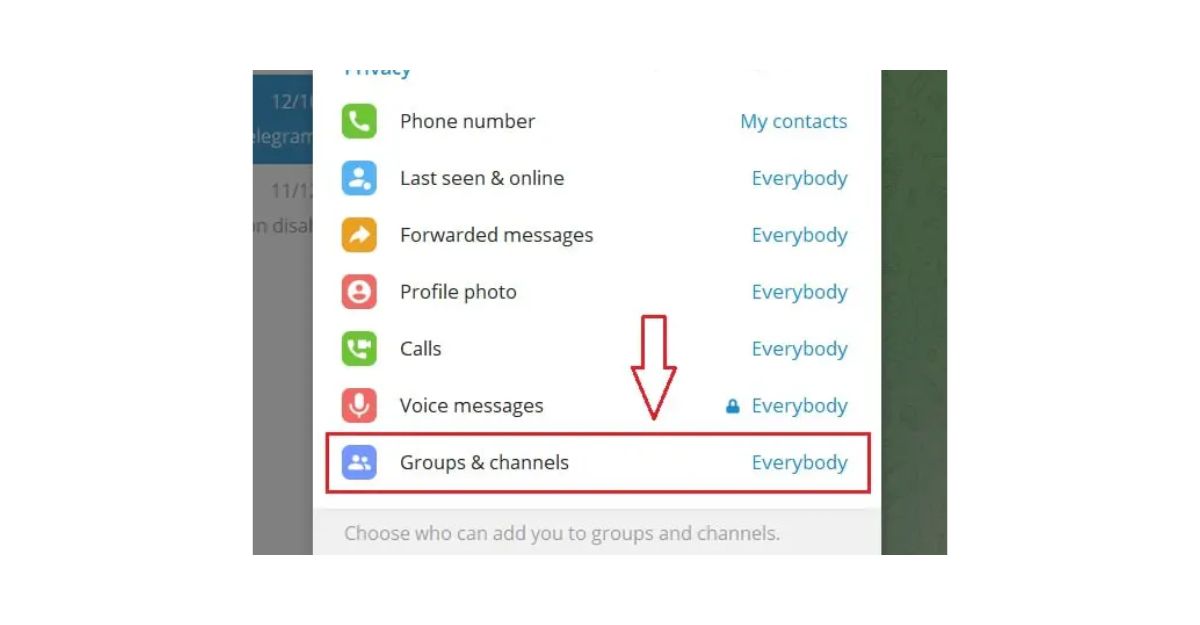 Cách chặn thêm vào nhóm trên Telegram bằng máy tính