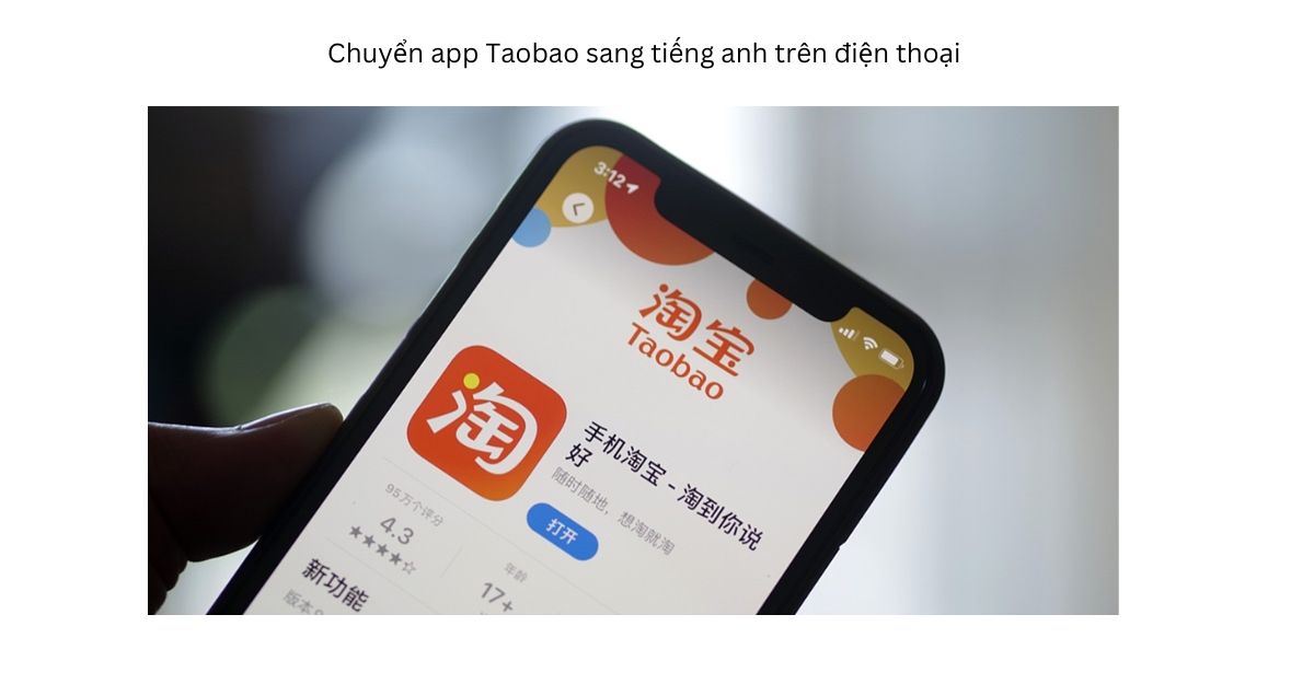 cách chuyển Taobao sang tiếng anh