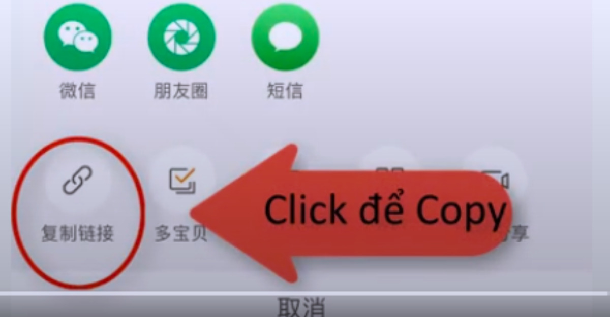 Cách copy link trên Taobao thủ công- Limoseo