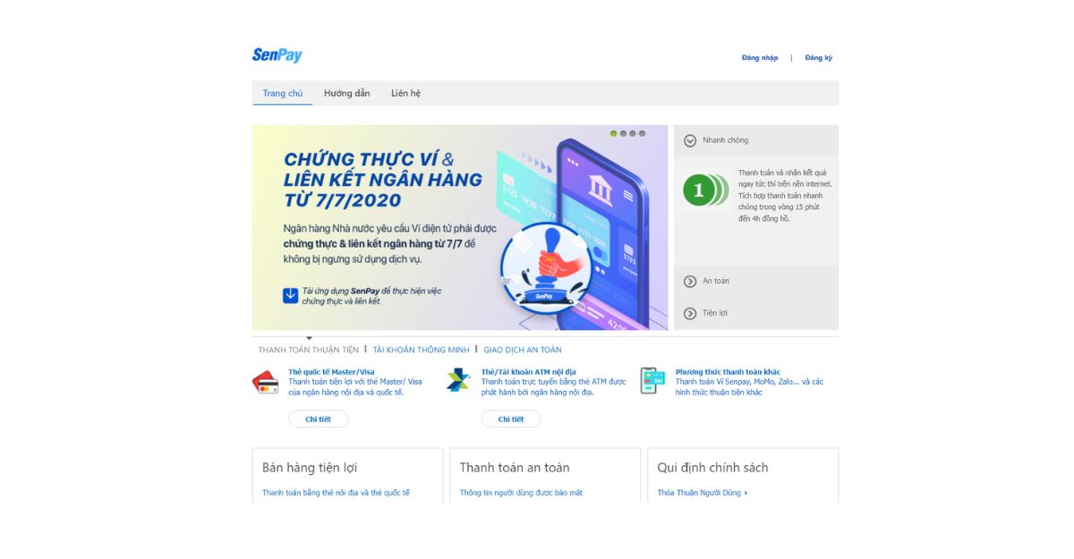 Cách liên kết senpay với tài khoản ngân hàng