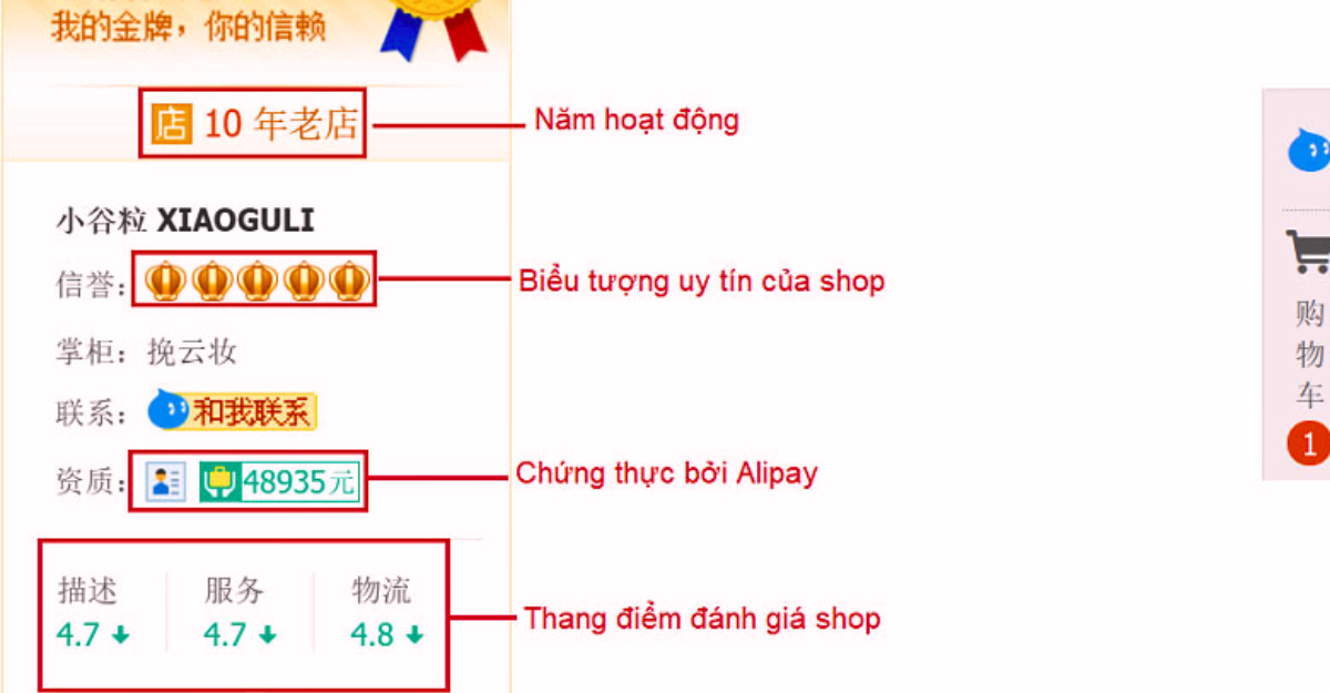 Cấp độ của shop- Limoseo