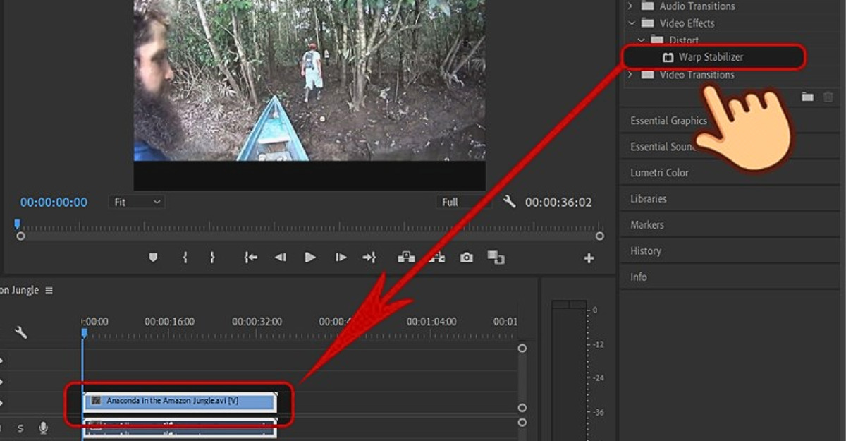 Chọn Warp Stabilizer