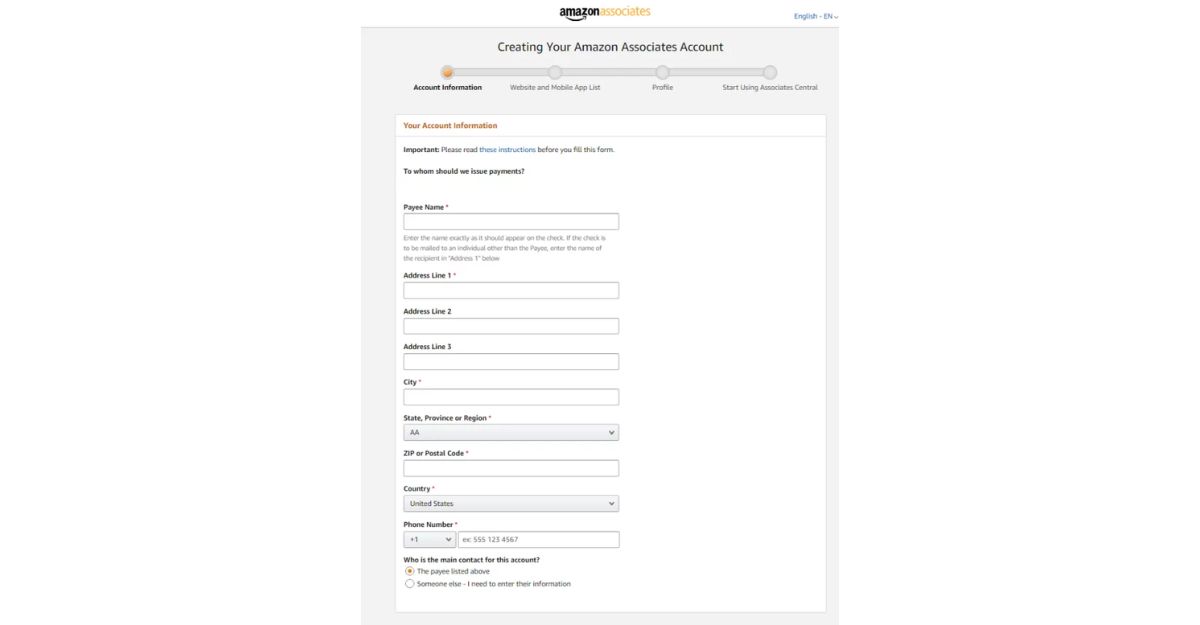 Đăng ký tài khoản trên Merch by Amazon