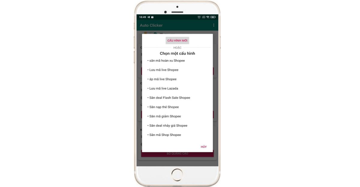 dùng Auto Click săn mã giảm giá Lazada