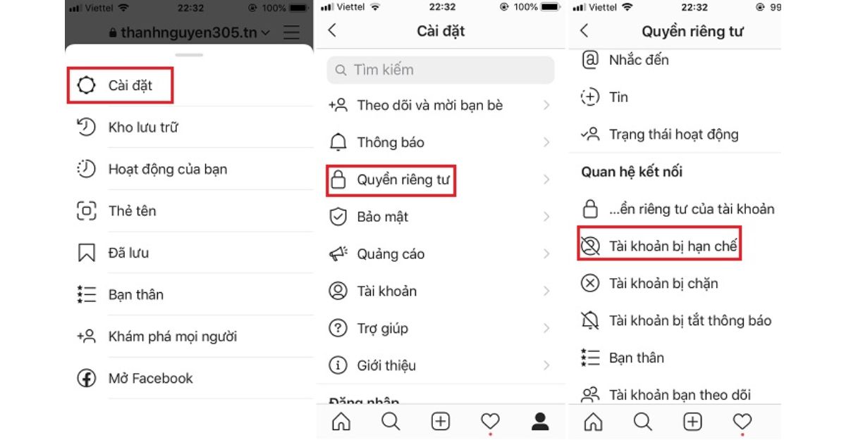 Hạn chế người dùng Instagram thông qua cài đặt cá nhân