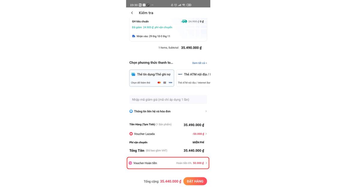 hoàn tiền max lazada là gì