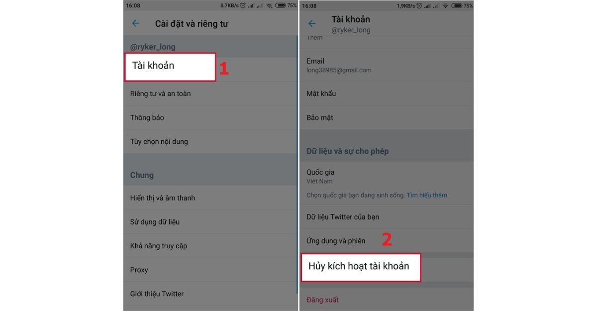 Hướng dẫn cách xóa tài khoản Twitter vĩnh viễn trên điện thoại