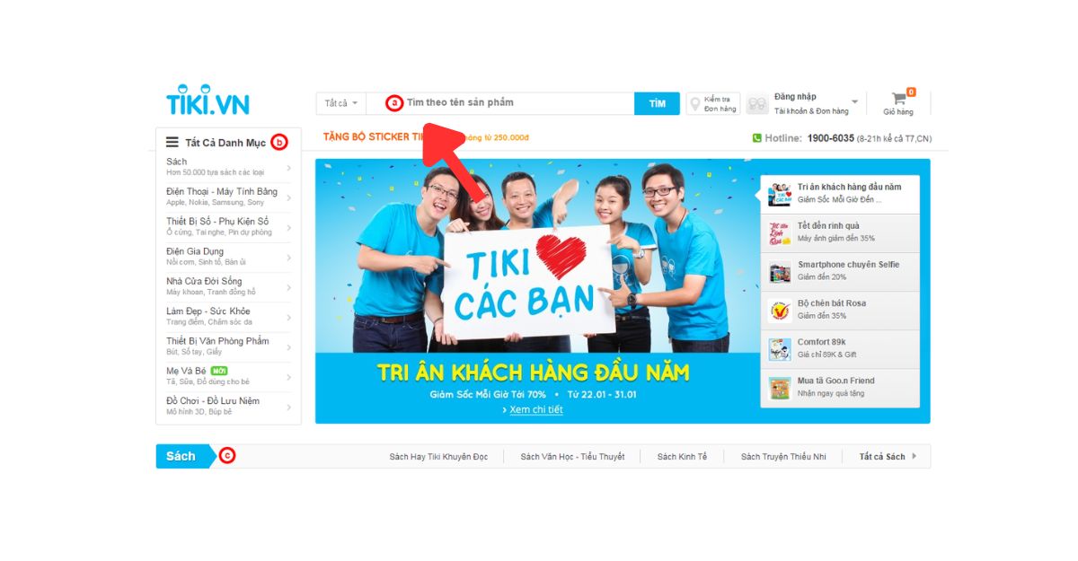 hướng dẫn mua hàng trên Tiki