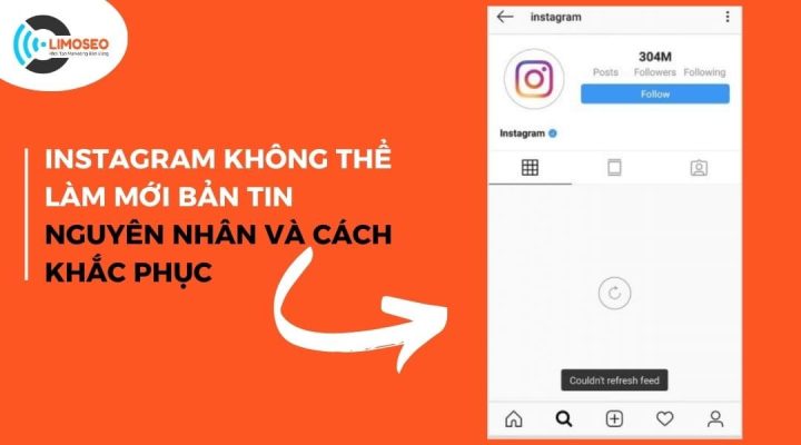Instagram không thể làm mới bản tin