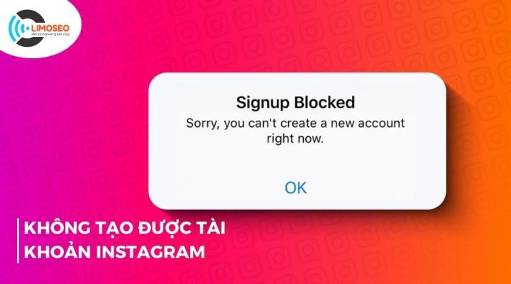 Không tạo được tài khoản Instagram Limoseo