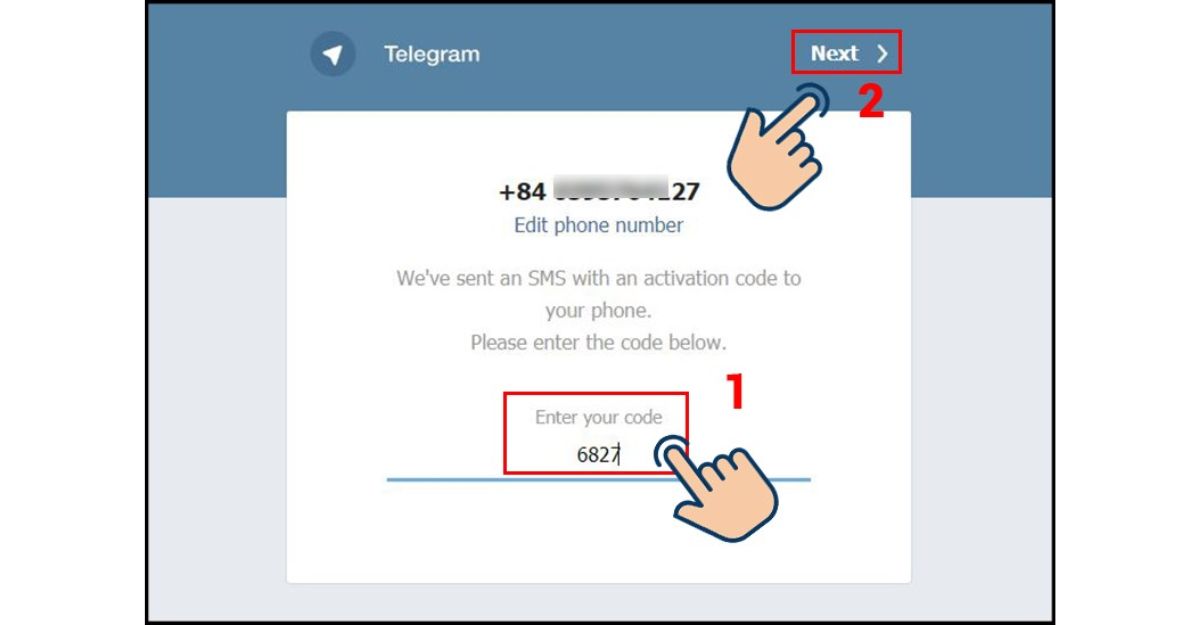 Làm thế nào để nhận được mã xác thực từ Telegram?
